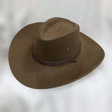 Cowboy Hats Suede Spring and Summer Men's and Women's Outdoor Mountaineering Wide Brim Hat Fedora Hat