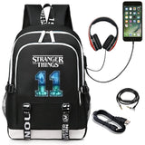 Stranger Things Hellfire Club Backpack USB Charging Backpack Student