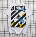 Cartoon Mickey Men and Women Short Sleeve Ow Donald Duck Loose Twill Couple Cotton Tshirt Owt t shirt