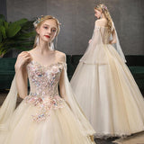 Women's Evening Dress Ball Gown Princess Quinceanera Wedding Dresses Solo Performance Costume Tulle Tutu Dress Long Evening Dress for Women