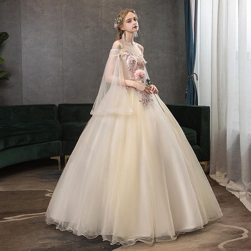 Women's Evening Dress Ball Gown Princess Quinceanera Wedding Dresses Solo Performance Costume Tulle Tutu Dress Long Evening Dress for Women
