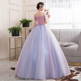 Women's Evening Dress Ball Gown Princess Quinceanera Wedding Dresses Solo Puffy Skirt Host Evening Dress Long Costume Female