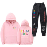 Travis Scott Astroworld Hoodie & Pant 2 Piece Set Hooded Sweater Set Men and Women Sports Suit Jacket