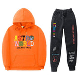 Travis Scott Astroworld Hoodie & Pant 2 Piece Set Hooded Sweater Set Set