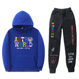Travis Scott Astroworld Hoodie & Pant 2 Piece Set Hooded Sweater Set Set