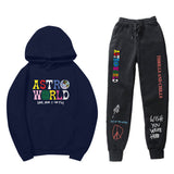 Travis Scott Astroworld Hoodie & Pant 2 Piece Set Hooded Sweater Set Set