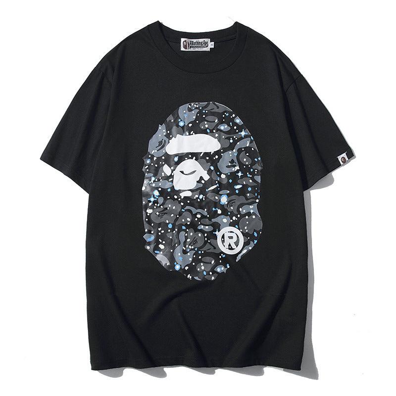 WGM Shirt Summer Luminous round Neck T-shirt Men's Casual