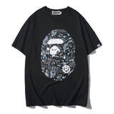WGM Shirt Summer Luminous round Neck T-shirt Men's Casual