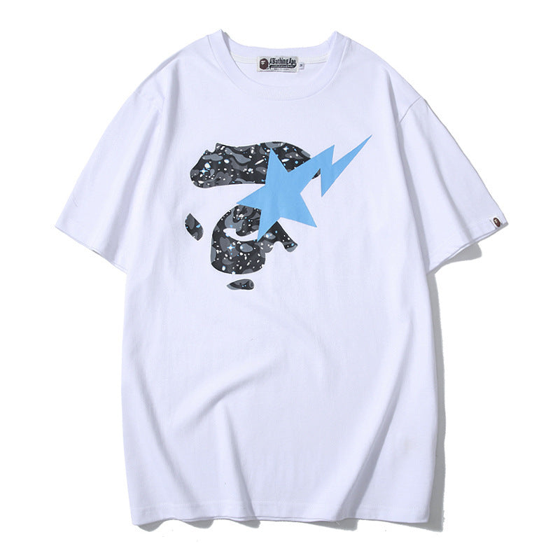 WGM Shirt Summer Men's Casual round Neck Short Sleeve T-shirt