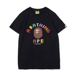 WGM Shirt Spring and Summer Cartoon Printed T-shirt Casual round Neck Loose T Short Sleeve