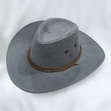 Cowboy Hats Suede Spring and Summer Men's and Women's Outdoor Mountaineering Wide Brim Hat Fedora Hat