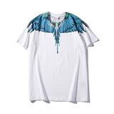 Marcelo Burlon T Shirt MB Jungle Blue Wings Seamless Printing Men and Women Same Style