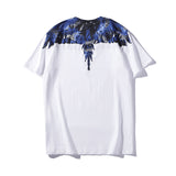 Marcelo Burlon T Shirt MB Blue Wings Men's and Women's Same Hip Hop Pure Cotton
