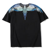 Marcelo Burlon T Shirt MB Wings Pattern Pure Cotton Men and Women Same Style