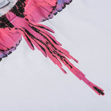 Marcelo Burlon T Shirt MB Pink Wings Pattern Men and Women Same Style Pure Cotton