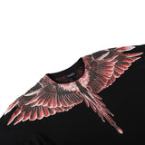 Marcelo Burlon T Shirt MB Brown Wings Pattern Pure Cotton Men and Women Same Style