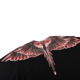 Marcelo Burlon T Shirt MB Brown Wings Pattern Pure Cotton Men and Women Same Style