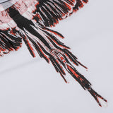 Marcelo Burlon T Shirt MB Brown Wings Pattern Pure Cotton Men and Women Same Style