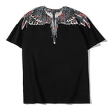 Marcelo Burlon T Shirt MB Wings Pattern Pure Cotton Men and Women Same Style