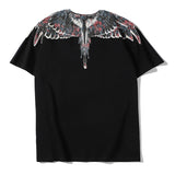 Marcelo Burlon T Shirt MB Wings Pattern Pure Cotton Men and Women Same Style