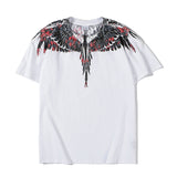 Marcelo Burlon T Shirt MB Wings Pattern Pure Cotton Men and Women Same Style