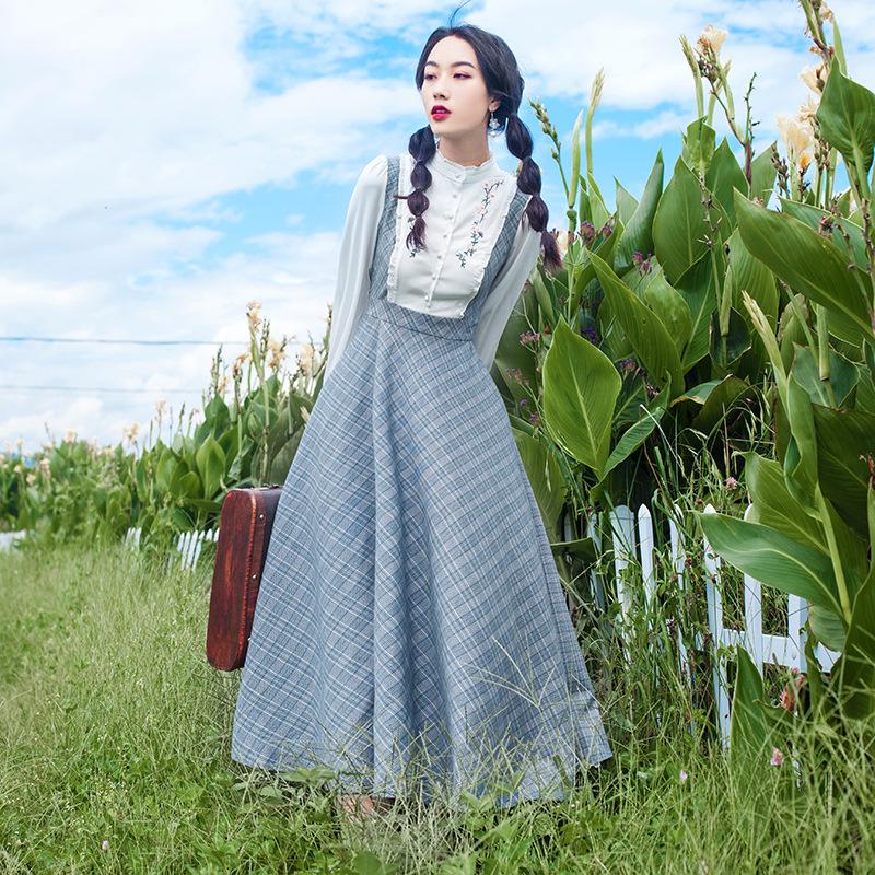 Vintage Dress Retro Grey Vintage Cottagecore Aesthetic Flowy Victoria Cottage Core Dress