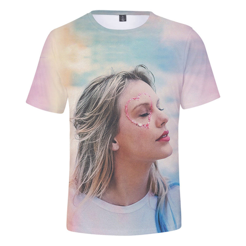 Taylor Swift Merch Summer Fashion Casual 3D Color Printed Short Sleeve T-shirt