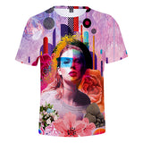 Taylor Swift Merch Summer Fashion Casual 3D Color Printed Short Sleeve T-shirt