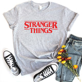 Stranger Things T Shirt Letter Print Short-Sleeve T-shirt Women's Bottoming Shirt