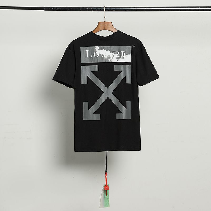 Caravaggio T Shirt Letter Religious Print Short Sleeve T-shirt Men and Women Loose