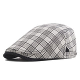 Check Beret Hat Spring Cotton Square Color Plaid