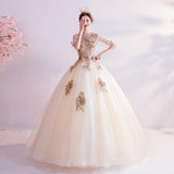 Women'S Evening Dress Ball Gown Princess Quinceanera Wedding Dress Tulle Tutu Dress Slimming Princess