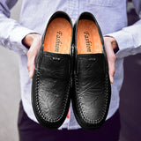 Men's Loafers Spring Breathable Lightweight Leather Shoes