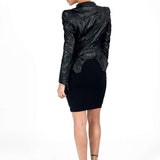 Leather Biker Coat God Leather Jacket Women Pu Jackets Slim Punk