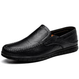 Men's Loafers Spring Breathable Lightweight Leather Shoes