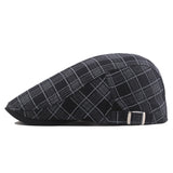 Check Beret Hat Spring Cotton Square Color Plaid