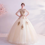 Women'S Evening Dress Ball Gown Princess Quinceanera Wedding Dress Tulle Tutu Dress Slimming Princess