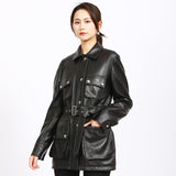 Leather Biker Coat Golden Leather Jacket Women Pu Jackets Spring Leather Coat