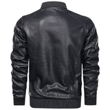 Graphic Leather Jacket Women's Men's Spring and Autumn Jacket Casual Coat Pu Jacket Baseball Fleece-Lined Stand
