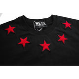 GVC T Shirt 74 Pattern Short Sleeve T-shirt Brand Flocking Embroidery Pentagram Cotton Loose
