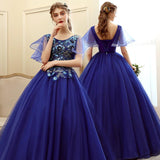 Women's Evening Dress Ball Gown Princess Quinceanera Wedding Dresses Golden Evening Dress Banquet Long Performance Dress Pettiskirt