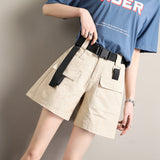 Women's Cargo Shorts Workwear Shorts Summer Loose Straight Pants