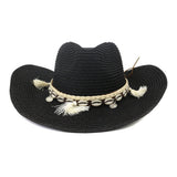 Straw Cowboy Hats Western Straw Cowboy Hat Top Hat Outdoor Seaside Beach Hat