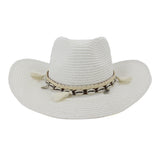 Straw Cowboy Hats Western Straw Cowboy Hat Top Hat Outdoor Seaside Beach Hat