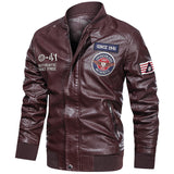 Graphic Leather Jacket Women's Men's Spring and Autumn Jacket Casual Coat Pu Jacket Baseball Fleece-Lined Stand