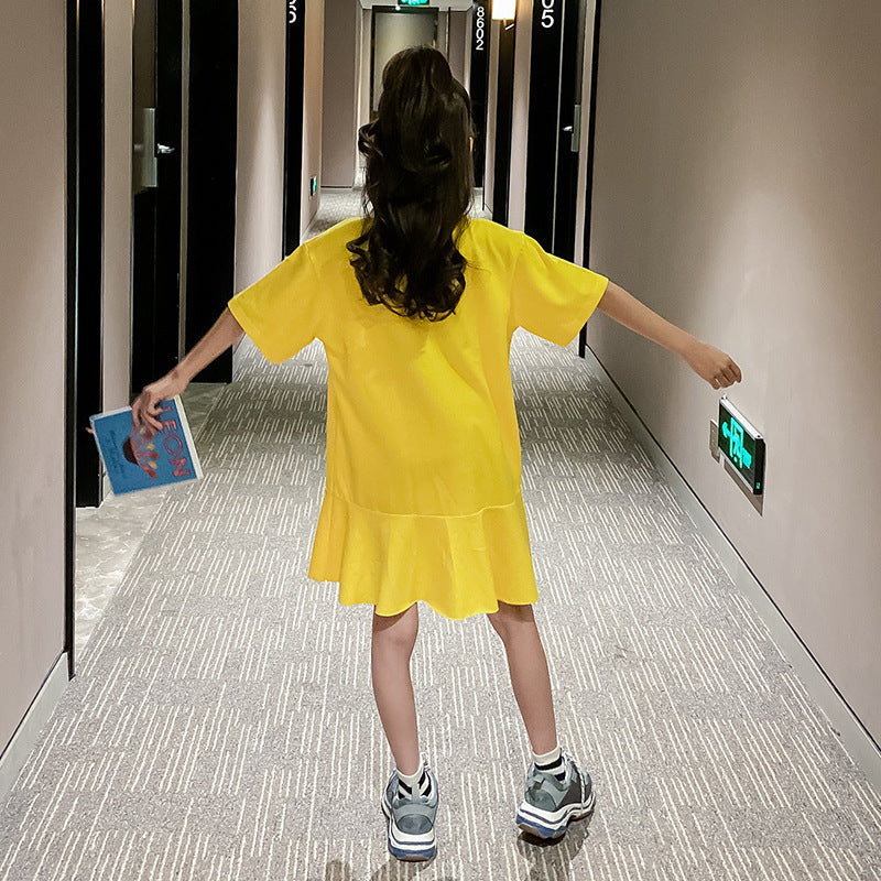 Girls Sweatshirt Dress Summer Children's Girl Dress
