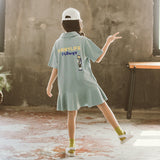 Children's Clothing Girls' Long Dress Summer Short Sleeve Kids' Skirt Girl Dresses