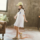 Children's Clothing Girls' Long Dress Summer Short Sleeve Kids' Skirt Girl Dresses