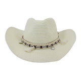 Straw Cowboy Hats Western Straw Cowboy Hat Top Hat Outdoor Seaside Beach Hat