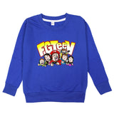Fgteev Thin Round Neck Pullover Children's Sweater Long Sleeve Top